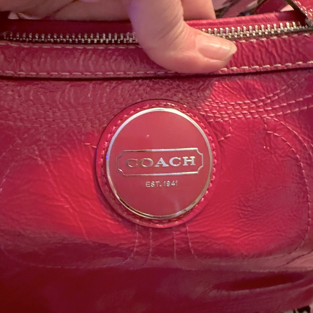 Hot pink Coach Tote Bag